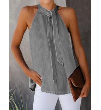 Women's off-shoulder denim T-shirt HE1601-03-02