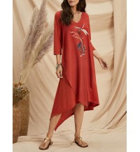 women's chiffon short sleeve dress HE1604-02-01