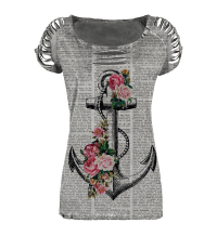 Fashion printed casual T-shirt HF2901-03-03