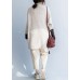 For Spring beige knitted top plus size high neck knit wear front open