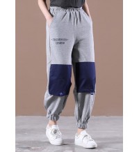 Stylish Grey Graphic Jogging Summer Cotton Pants